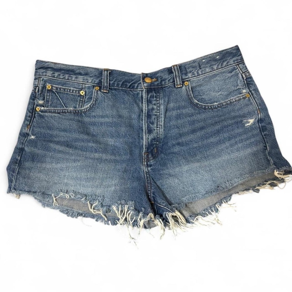 Madewell Distressed Blue Jean Shorts